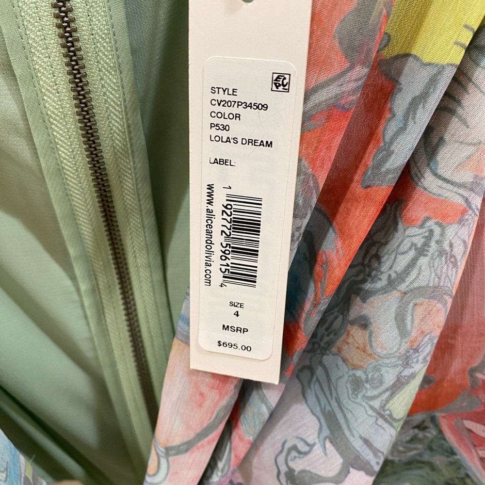 Brand new Alice+Olivia long dress size 4 retail $698 - Picture 4 of 5
